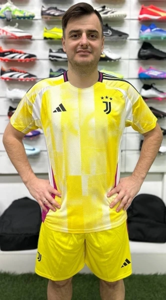 Футбольная форма Ювентус (Juventus) 2024-2025 выездная желто-белая F0096