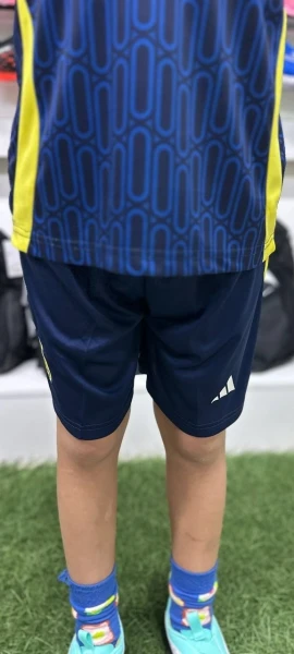 Футбольна форма дитяча Аль-Наср (Al Nassr) 2024-2025 виїзна темно-синьо-жовта F0099