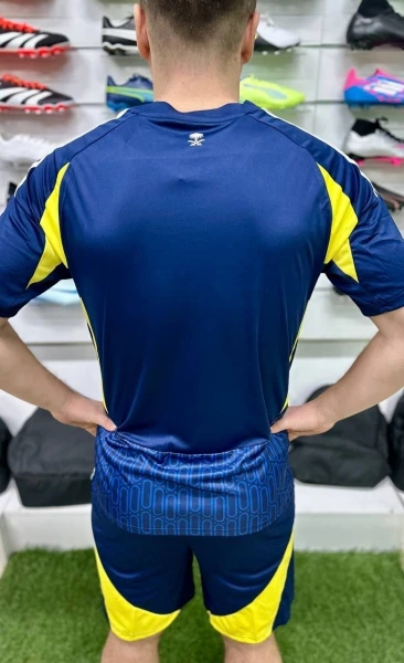 Футбольна форма Аль-Наср (Al Nassr) 2024-2025 виїзна темно-синьо-жовта F0105