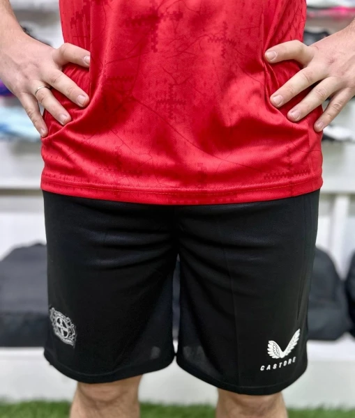 Футбольна форма Баєр (Bayer Leverkusen) 2024-2025 домашня червоно-чорна F0107
