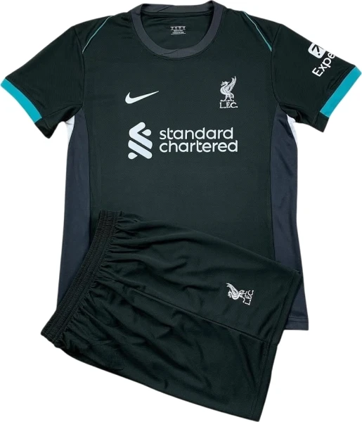 Футбольна форма Ліверпуль (Liverpool) 2024-2025 виїзна антрацитово-бірюзова F0112
