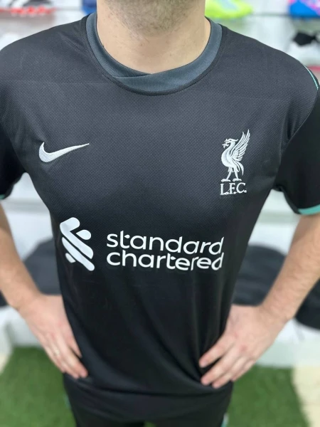 Футбольна форма Ліверпуль (Liverpool) 2024-2025 виїзна антрацитово-бірюзова F0112