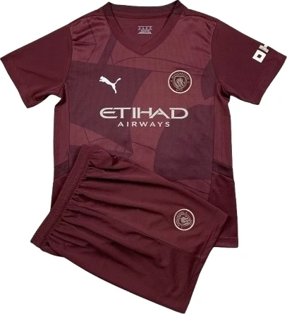 Футбольна форма Манчестер Сіті (Manchester City) 2024-2025 виїзна бордова F0116