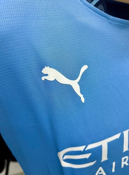 Футбольна форма з довгим рукавом Манчестер Сіті (Manchester City) 2024/2025 домашня блакитно-біла F0123