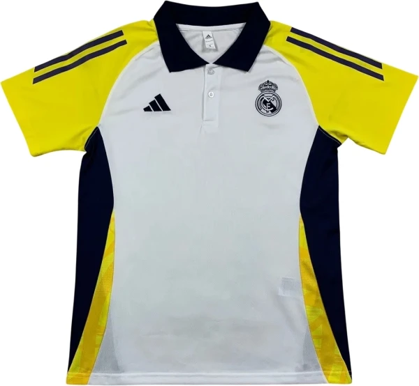 Поло Реал Мадрид (Real Madrid) 2024-2025 біло-жовто-чорне F0139