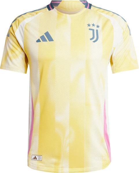 Футболка Ювентус (Juventus) 2024-2025 виїзна жовто-біла F0141