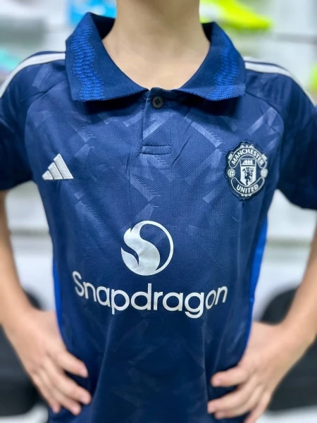 Футбольна форма дитяча Манчестер Юнайтед (Manchester United) 2024-2025 виїзна темно-синя F0131
