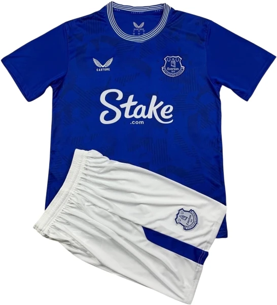 Футбольная форма Эвертон (Everton) 2024-2025 домашняя сине-белая F0158