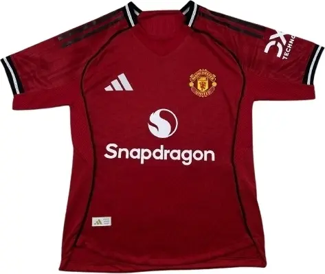 Футболка Манчестер Юнайтед (Manchester United) 2025-2026 домашня червоно-чорно-біла F0228