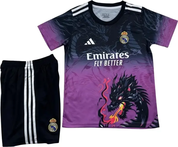 Футбольна форма Реал Мадрид (Real Madrid) 2025-2026 тренувальна чорно-фіолетова F0250