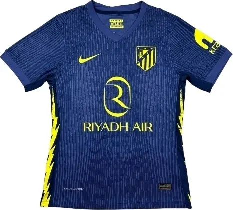 Футболка Атлетіко Мадрид (Atletico Madrid) 2025-2026 виїзна темно-фіолетово-синьо-жовта F0276