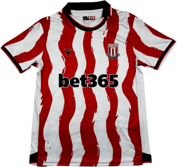 Футболка Сток Сіті (Stoke City) 2025-2026 домашня біло-червона F0279