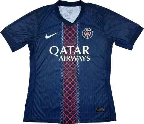 Футболка ПСЖ (PSG) 2025-2026 домашняя темно-сине-красная F0293
