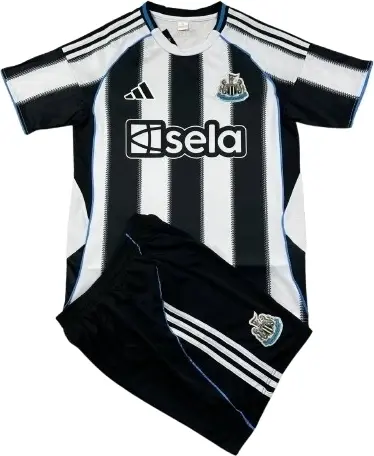Футбольна форма Ньюкасл Юнайтед (Newcastle United) 2025-2026 домашня чорно-біло-блакитна F0345
