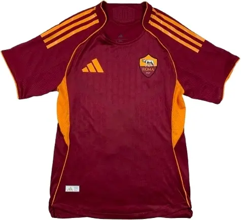 Футболка Рома (Roma) 2025-2026 домашня бордово-помаранчева F0356
