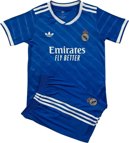 Футбольна форма Реал Мадрид (Real Madrid) 2025-2026 резервна синьо-біла F0386