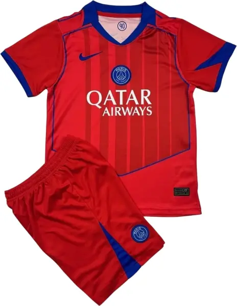 Футбольная форма ПСЖ (PSG) 2025-2026 резервная красно-синяя F0419