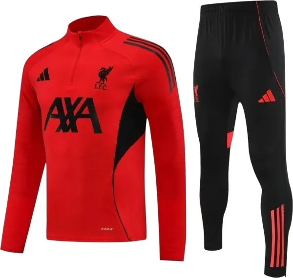 Спортивний костюм Ліверпуль (Liverpool) 2025-2026 червоно-чорний F0469