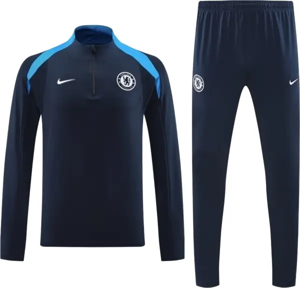 Спортивный костюм Челси (Chelsea) 2025-2026 темно-сине-голубой F0482