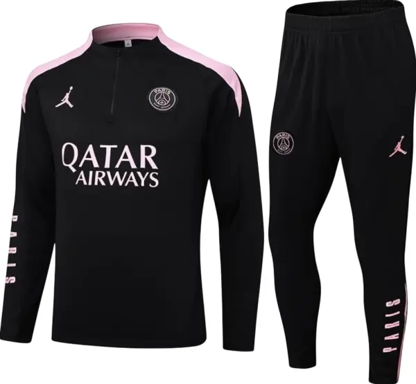 Спортивний костюм ПСЖ (PSG) 2024-2025 чорно-світло-рожевий F0504