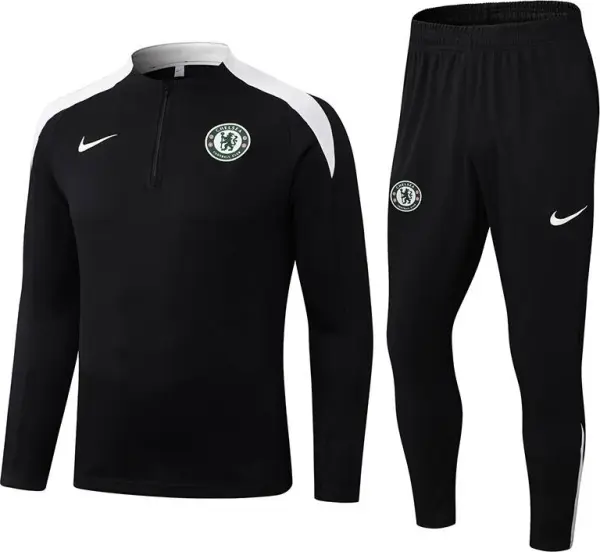 Спортивний костюм дитячий Челсі (Chelsea) 2025–2026 чорно-білий F0527