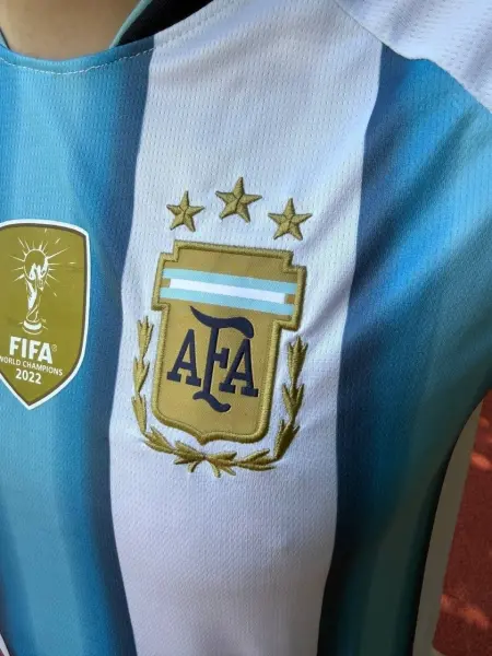 Футбольна форма збірної Аргентини 2026 Чемпіонат світу домашня біло-блакитно-чорна F0578