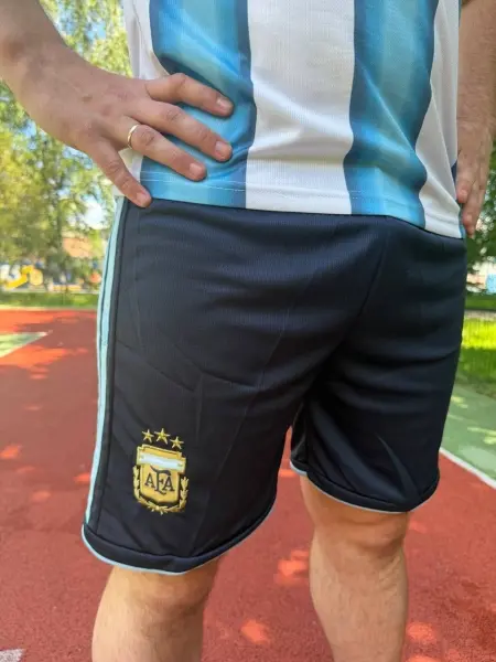 Футбольна форма збірної Аргентини 2026 Чемпіонат світу домашня біло-блакитно-чорна F0578