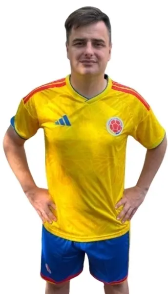 Футбольна форма збірної Колумбії 2026 Чемпіонат світу домашня жовто-синьо-червона F0580