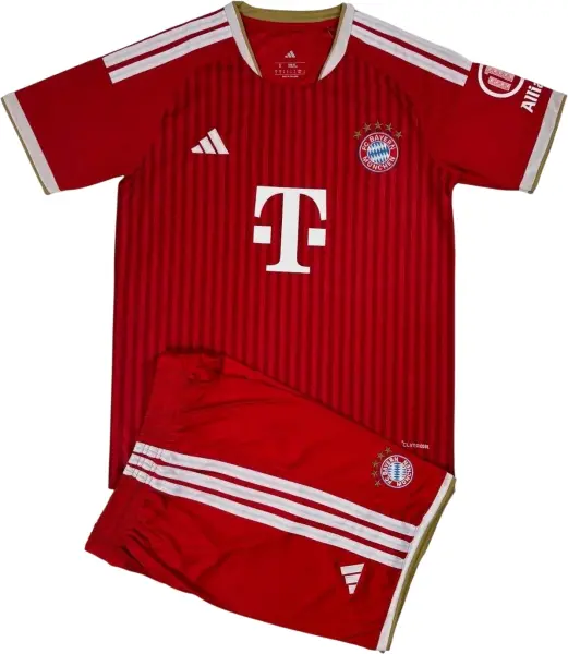 Футбольная форма детская Бавария (Bayern Munich) 2026-2027 домашняя красно-белая F0636
