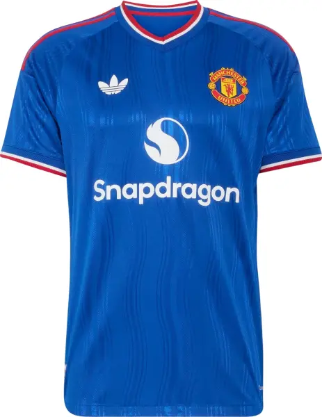 Футболка Манчестер Юнайтед (Manchester United) 2026-2027 виїзна синьо-червоно-біла F0670