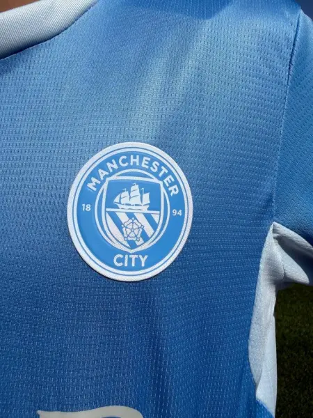 Футбольна форма дитяча Манчестер Сіті (Manchester City) 2026-2027 домашня блакитно-біла F0679