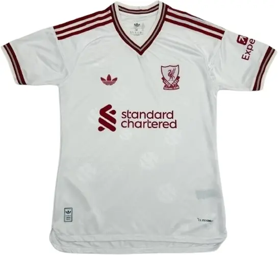 Футболка Ліверпуль (Liverpool) 2026-2027 виїзна біло-червона F0690