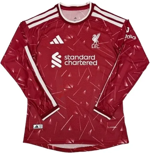 Футболка з довгим рукавом Ліверпуль (Liverpool) 2026-2027 домашня червоно-біла F0691