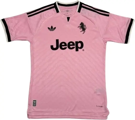 Футболка Ювентус (Juventus) 2026-2027 виїзна рожево-чорна F0699