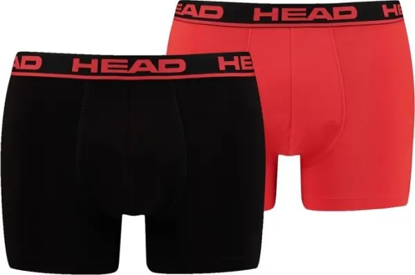 Трусы (боксерки) Head BASIC BOXER 2P красно-черные, черные (2 штуки) 701202741-020