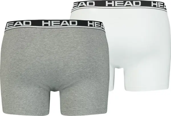 Трусы (боксерки) Head BASIC BOXER 2P светло-серо-черные, серо-черные (2 штуки) 701202741-012