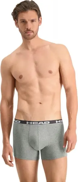 Трусы (боксерки) Head BASIC BOXER 2P светло-серо-черные, серо-черные (2 штуки) 701202741-012