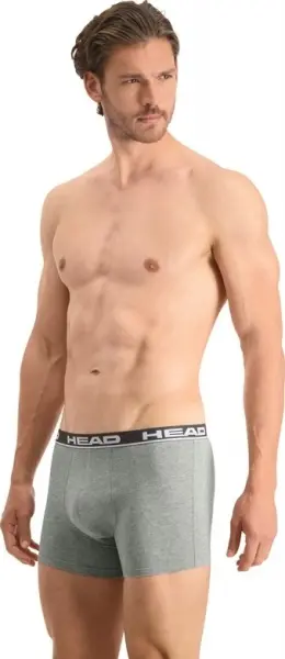Трусы (боксерки) Head BASIC BOXER 2P светло-серо-черные, серо-черные (2 штуки) 701202741-012