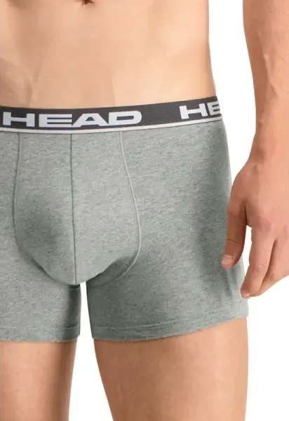 Трусы (боксерки) Head BASIC BOXER 2P светло-серо-черные, серо-черные (2 штуки) 701202741-012