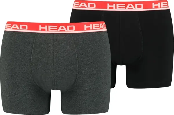 Трусы (боксерки) Head BASIC BOXER 2P серо-красные, черно-красные (2 штуки) 701202741-011