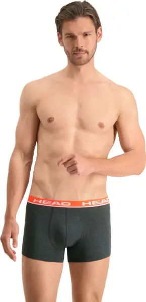 Трусы (боксерки) Head BASIC BOXER 2P серо-красные, черно-красные (2 штуки) 701202741-011