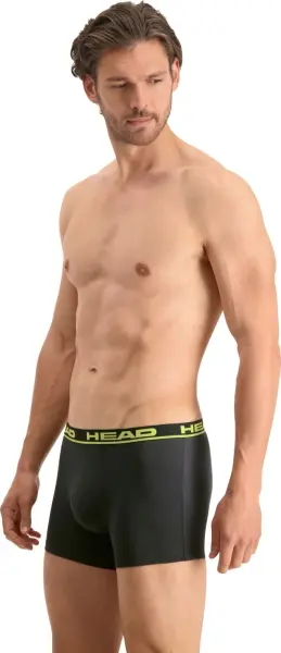 Трусы (боксерки) Head BASIC BOXER 2P темно-серо-лаймовые (2 штуки) 701202741-009