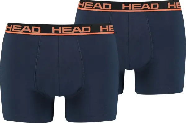 Трусы (боксерки) Head BASIC BOXER 2P темно-сине-оранжевые (2 штуки) 701202741-010
