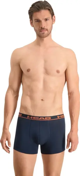 Трусы (боксерки) Head BASIC BOXER 2P темно-сине-оранжевые (2 штуки) 701202741-010