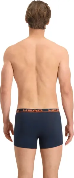 Трусы (боксерки) Head BASIC BOXER 2P темно-сине-оранжевые (2 штуки) 701202741-010
