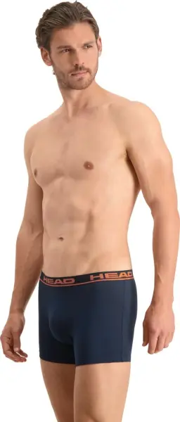 Трусы (боксерки) Head BASIC BOXER 2P темно-сине-оранжевые (2 штуки) 701202741-010