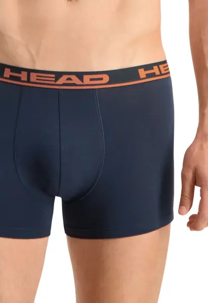 Трусы (боксерки) Head BASIC BOXER 2P темно-сине-оранжевые (2 штуки) 701202741-010