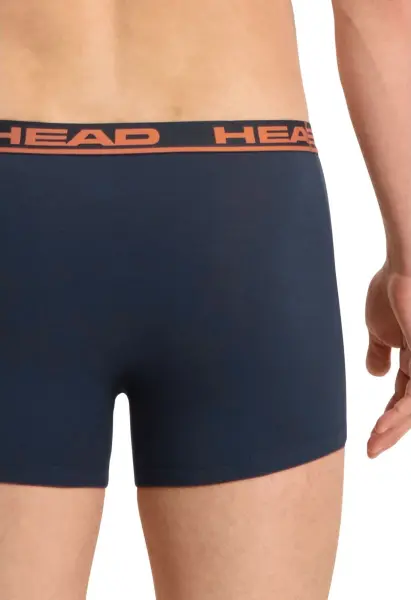 Трусы (боксерки) Head BASIC BOXER 2P темно-сине-оранжевые (2 штуки) 701202741-010