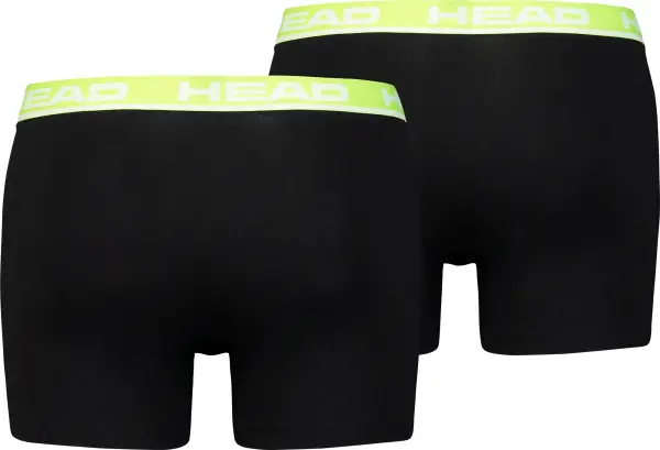 Труси (боксерки) Head BASIC BOXER 2P чорно-лаймові (2 штуки) 701202741-019