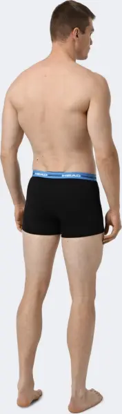 Трусы (боксерки) Head MEN ELASTIC BOXER 2P черно-голубые (2 штуки) 701234928-002